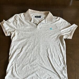 Aeropostale gray Polo Shirt with turquoise Logo